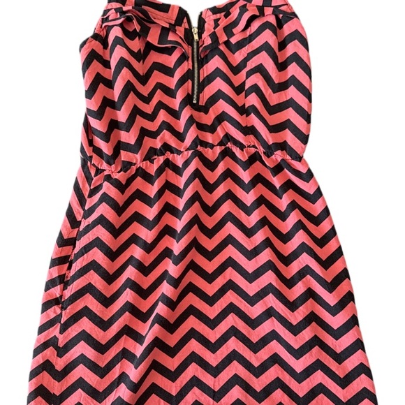 Chevron Patterned Dress with Zipper - Picture 1 of 3